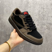 Low Top Sneakers, Black Brown Colorway, Reverse Hook Design, Lace Up Design, Casual Gift for Sneaker Fans