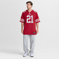 San Francisco 49ers Deion Sanders Scarlet Team Retired Player Game Jersey