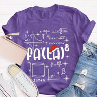 Fa La Santa Hat Holiday T-Shirt, Math Teacher Christmas Shirt, Humorous Math Teacher Xmas Tee, Educator Present, Teacher Unisex T-Shirt