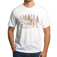 Christian Cross Christmas Tree Graphic Tee, Merry Christ-Mas T-Shirt, Religious Holiday Faith Shirt, Jesus Is the Reason Christmas T-Shirt