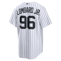 New York Yankees George Lombard Jr. White Home Replica Jersey