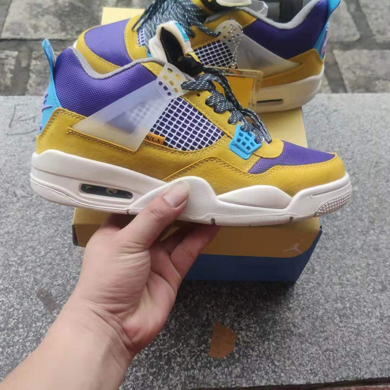 Sneakers, Yellow Blue Colorway, Lace Up Design, Casual Gift for Sneaker Fans