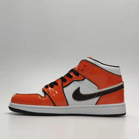 Sneakers, White Black Orange Colorway, Lace Up Design, Casual Gift for Sneaker Fans