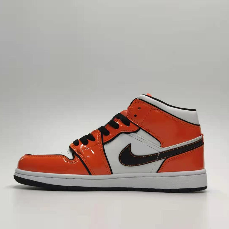 Sneakers, White Black Orange Colorway, Lace Up Design, Casual Gift for Sneaker Fans