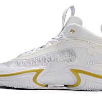 Sneakers, White Yellow Colorway, Lace Up Design, Casual Gift for Sneaker Fans