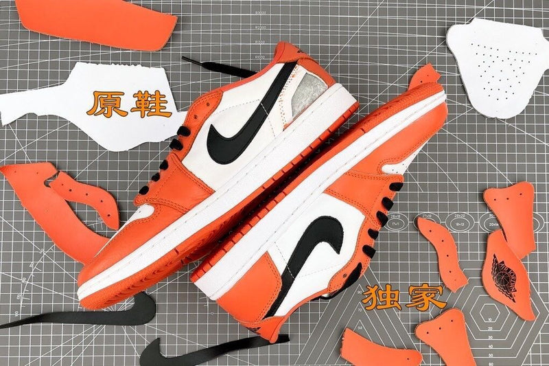 Low Top Sneakers, White Orange Colorway, Lace Up Design, Casual Gift for Sneaker Fans