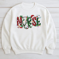 Buffalo Plaid Medical Crewneck, Nurse Christmas Sweatshirt, Festive RN Holiday Sweatshirt, Nursing Student Sweater, Adorable Nurse Sweatshirt
