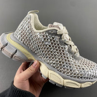 Running Shoes, Off White Gray Colorway, Lace Up Design, Casual Gift for Shoe Lovers