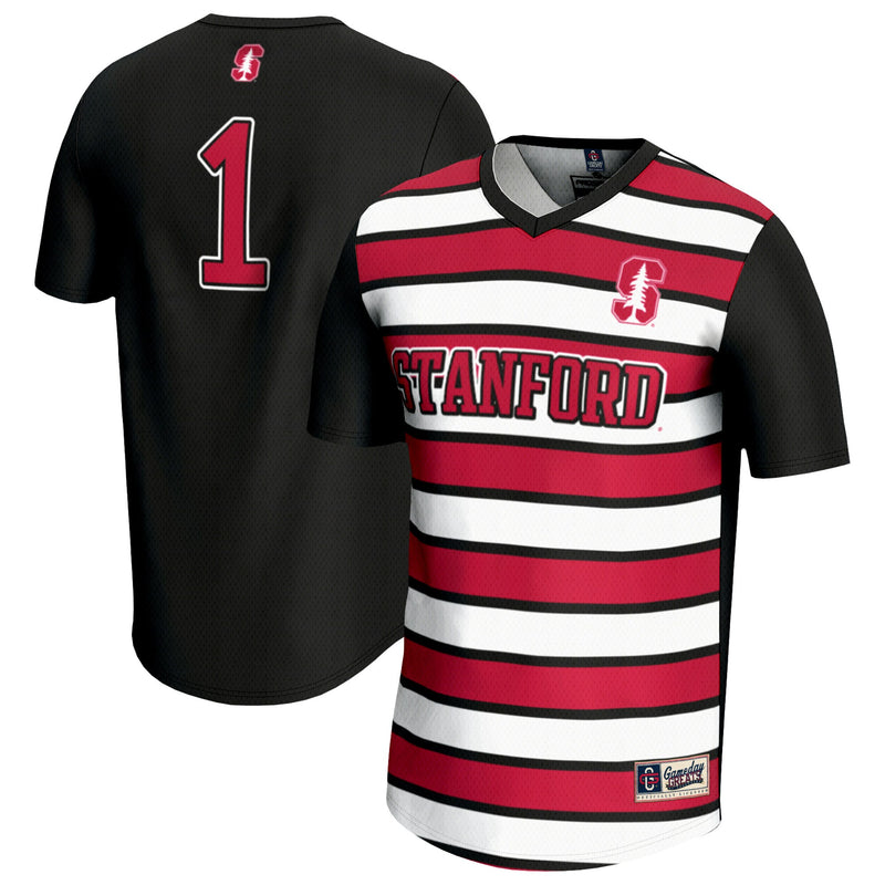 #1 Stanford Cardinal Lightweight Soccer Fashion Jersey - Black