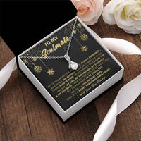 Cubic Zirconia Pendant Jewelry, Soulmate Alluring Beauty Ribbon Necklace, 14k White Gold Over Stainless Steel, Christmas Present for Wife