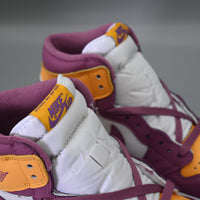 Sneakers, White Purple Gold Colorway, Lace Up Design, Casual Gift for Sneaker Fans