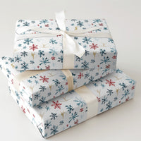 Gold Gymnast Snowflake Gift Wrap, Gymnastics Christmas Wrapping Paper, Winter Sports Holiday Wrapping Paper, Athlete Xmas Wrapping Paper