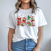 Festive Medication Vials Nurse Shirt, Christmas Nurse T-Shirt, ICU RN Holiday Graphic Tee, Humorous Medical Christmas T-Shirt, Nurse Present