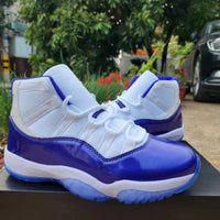 High Top Sneakers, White Purple Colorway, Lace Up Design, Casual Gift for Sneaker Fans