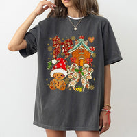 Adorable Holiday Cookie Shirt, Christmas Gingerbread Man T-Shirt, Festive Santa Hat Graphic Tee, Gingerbread House Xmas Top, Holiday Present Tee