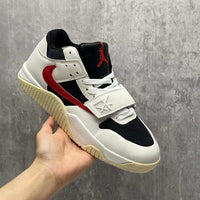 Low Top Sneakers, Black Red Colorway, Reverse Hook Design, Lace Up Design, Casual Gift for Sneaker Fans