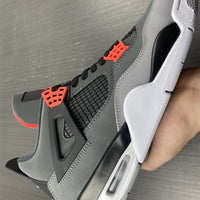 Sneakers, Carbon Gray Red Colorway, Lace Up Design, Casual Gift for Sneaker Fans