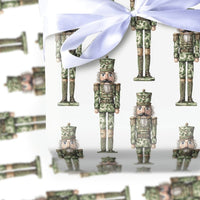 Camo Soldier Christmas Gift Wrap, Military Camouflage Nutcracker Wrapping Paper, Army Holiday Wrapping Paper Roll, Patriotic Present Wrap
