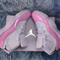 Low Top Sneakers, White Pink Colorway, Lace Up Design, Casual Gift for Sneaker Fans