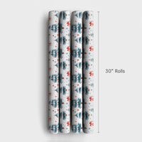Snowy Pine Tree Gift Wrap, Watercolor Christmas Trees Wrapping Paper, Watercolor Pine Tree Wrapping Paper, Holiday Present Gift Wrap Roll
