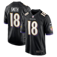 Baltimore Ravens Roquan Smith Black Alternate Game Jersey