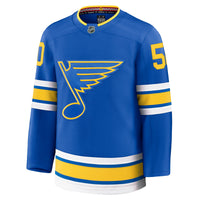 St. Louis Blues Jordan Binnington Blue Home Premium Player Jersey