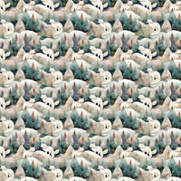 Snowy Woodland Forest Holiday Gift Wrap Roll, Arctic Fox Christmas Wrapping Paper, Winter Watercolor Present Paper, Nature Animal Gift Wrap