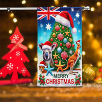 Kangaroo and Koala Santa Hats Holiday Flag, Australian Christmas Garden Flag, Aussie Christmas Yard Flag, Down Under Outdoor House Decor