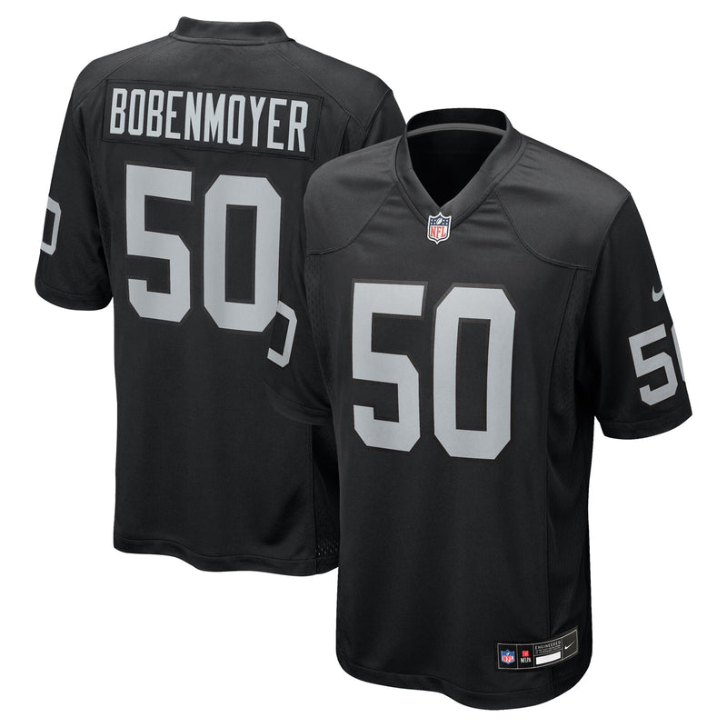 Las Vegas Raiders Jacob Bobenmoyer Black Game Player Jersey