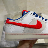 Low Top Sneakers, Blue White Red Colorway, Lace Up Design, Casual Gift for Sneaker Fans