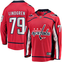 Washington Capitals Charlie Lindgren Red Home Breakaway Player Jersey