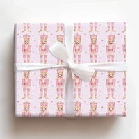 Watercolor Christmas Ballet Gift Wrap, Pink Nutcracker Wrapping Paper, Holiday Soldier Wrapping Paper, Pastel Adorable Girl Gift Wrapping Paper