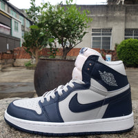 Sneakers, Navy White Colorway, Lace Up Design, Casual Gift for Sneaker Fans