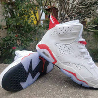 Sneakers, White Red Colorway, Lace Up Design, Casual Gift for Sneaker Fans