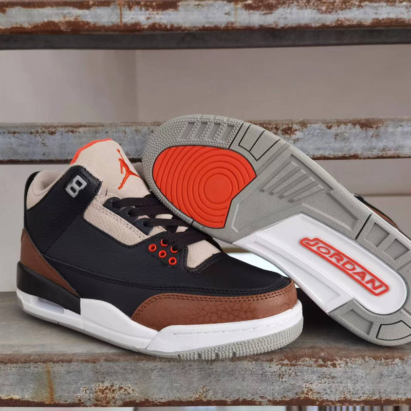 Sneakers, Black Brown Colorway, Lace Up Design, Casual Gift for Sneaker Fans