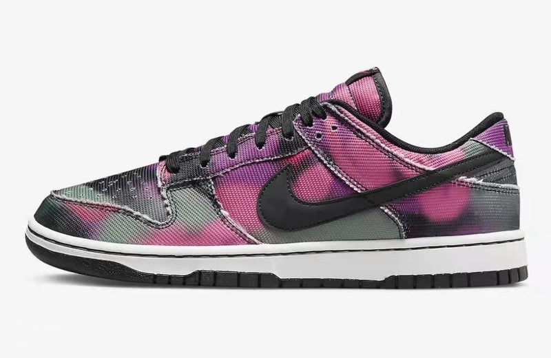 Low Top Sneakers, Pink Black Gray Colorway, Lace Up Design, Casual Gift for Sneaker Fans