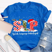 Speech Language Pathologist Tee, SLP Snowman Christmas Shirt, Holiday Speech Therapist T-Shirt, Winter SLP Graphic Tee, Speech Therapy Present