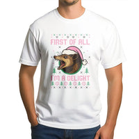 Adorable Possum Ugly Sweater Shirt, Humorous Opossum Santa Hat Christmas T-Shirt, Holiday Animal Graphic Tee, Possum Lover Christmas T-Shirt