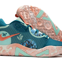 Low Top Sneakers, Teal Orange Colorway, Lace Up Design, Casual Gift for Sneaker Fans