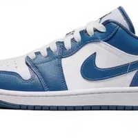 Low Top Sneakers, Blue White Colorway, Lace Up Design, Casual Gift for Sneaker Fans