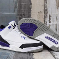 Sneakers, White Purple Colorway, Lace Up Design, Casual Gift for Sneaker Fans