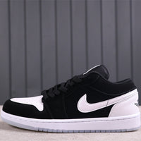 Low Top Sneakers, White Black Colorway, Lace Up Design, Casual Gift for Sneaker Fans