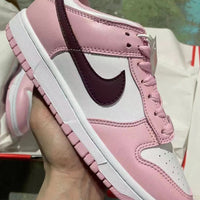Sneakers, Pink Brown Colorway, Lace Up Design, Casual Gift for Sneaker Fans