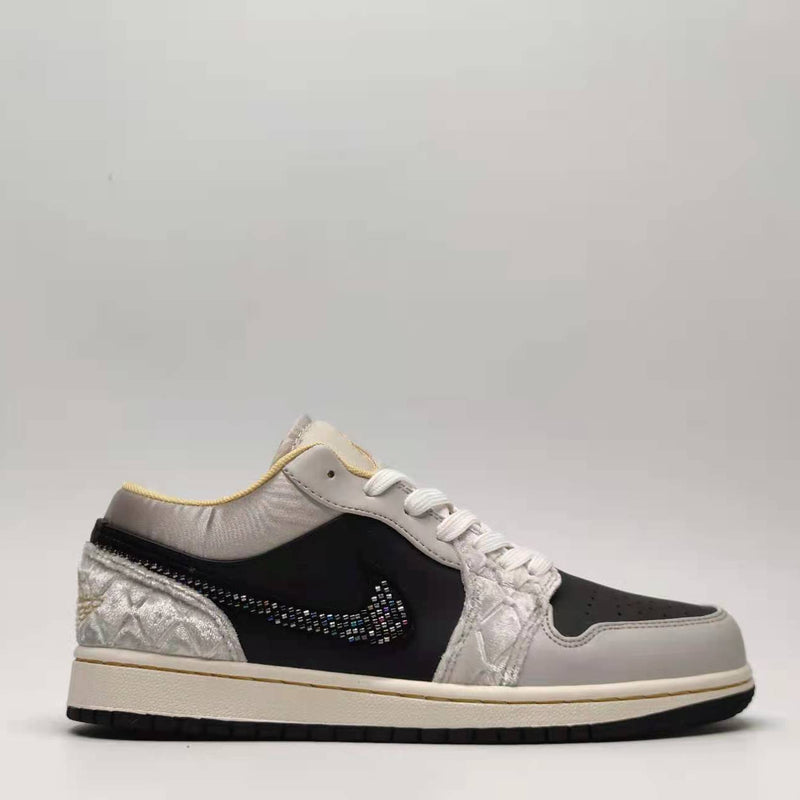 Low Top Sneakers, Black Gray Colorway, Lace Up Design, Casual Gift for Sneaker Fans