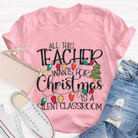 Festive Holiday Graphic Tee, Teacher Christmas Shirt, Adorable Educator Christmas T-Shirt, School Winter Holiday Top, Teacher Appreciation Present