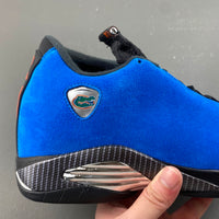 Retro Basketball Shoes, Royal Blue Black Colorway, Lace Up Design, Casual Gift for Shoe Lovers