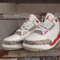 Sneakers, Beige White Red Colorway, Lace Up Design, Casual Gift for Sneaker Fans