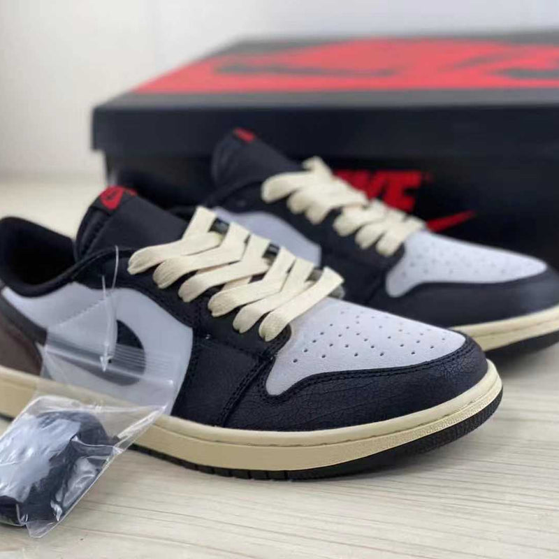 Low Top Shoes, White Black Colorway, Lace Up Design, Casual Gift for Shoe Lovers