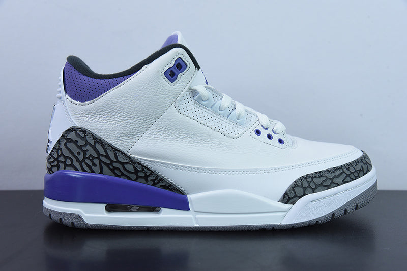Retro Sneakers, White Purple Colorway, Lace Up Design, Casual Gift for Sneaker Fans