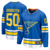 St. Louis Blues Jordan Binnington Blue Home Breakaway Player Jersey